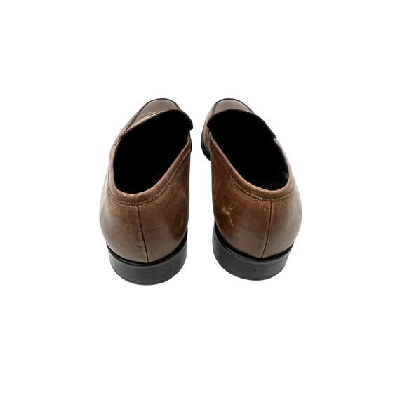 Roberto Cavalli Brown Leather Logo Plaque Slip-On Loafers Men\'s Size 44 main image 4